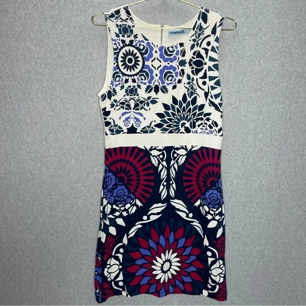 Desigual Art to Wear Knit Sleeveless Multicolor Sheath Dress